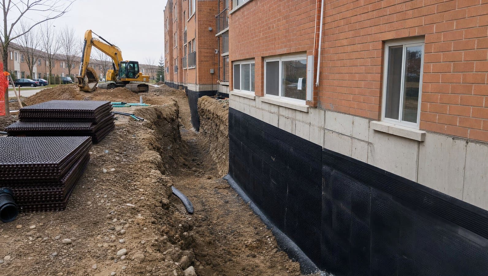 Pickering exterior foundation waterproofing for multi-unit property